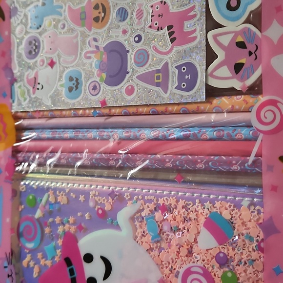 Halloween Stationary Reuseable Pouch Journal Colored Pencils Erasers Stickers - Picture 6 of 11
